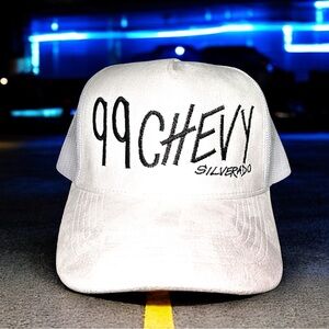 White 99 Chevy Silverado Cap